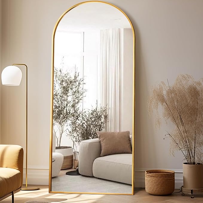 Rowjut Large 71"x30" Arched Full Length Mirror, Living Room, Wall Mounted & - Image 8