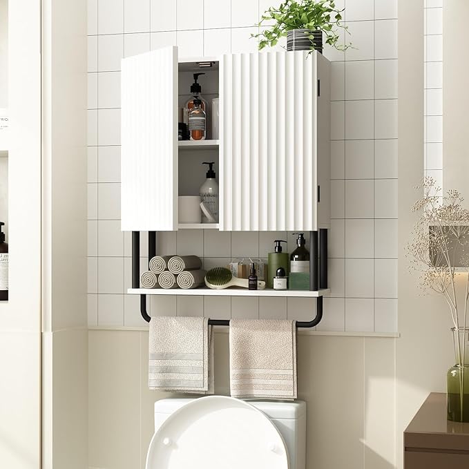 RUSTOWN Fluted Bathroom Wall Cabinet - Image 2