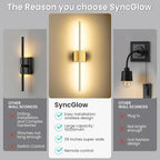 Battery Operated Wall Sconces Set of Two, 10000mAh Rechargeable Wall Lights - Image 9