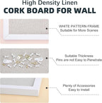 OWLKELA 24'' x 36'' Linen Bulletin Board, Vision Board and Decorative Hanging - Image 4