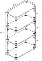 Furinno Turn-N-Tube 4-Tier Multipurpose Shelf Display Rack, Classic Tubes - Image 3