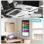 ALSLEA 8 Pockets Hanging Wall File Organizer 15" Extra Wide Pocket Chart - Image 7