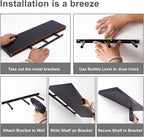 Fixwal Black Floating Shelves for Wall, Bathroom and Kitchen, Wall Shelves for - Image 7