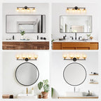 TALOYA Bathroom Vanity Light Fixtures, 4-Light Black and Gold Wall Lights - Image 9