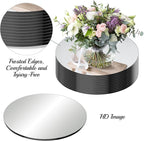 Seelenruhe 12" Round Mirrors for Centerpieces for Tables, Round Mirrors Trays - Image 2