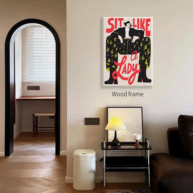 Funky Feminist Wall Art Vintage Trendy Equal Rights Canvas Poster 24x36 inch - Image 6