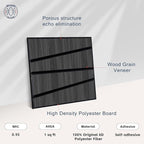 WoveN SounD Artisan Acoustic Wall Panels, 16 Pack 12x12 Inch, PVC Wood Grain - Image 3