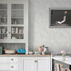 Ismoon Floral Peel and Stick Wallpaper Grey Contact Paper Boho Watercolor - Image 8