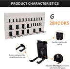 Slat Wall Accessories 28 PCS Garage Hooks Heavy Duty Slatwall Panel Hook - Image 2