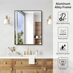 KOCUUY Black Mirror, 24x30 Inch Rectangle Bathroom Mirror - Image 10