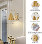 Powfloven Vintage Rechargeable Wall Sconces Set of 2, Wireless Gooseneck Indoor - Image 2