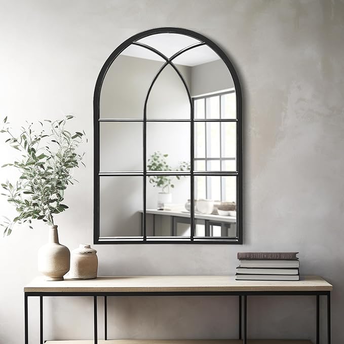 Dewfig Arched Window Wall Mirror, Vanity Mirrors by YourSpacePerfectlyReflected