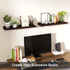 Love-KANKEI Floating Shelves Wall Mounted Set of 2, 24 Inch Wood Storage Wall - Image 7