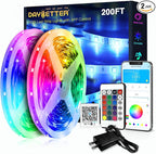 DAYBETTER LED Strip Lights 200ft, Color Changing Lights Strip by DAYBETTER