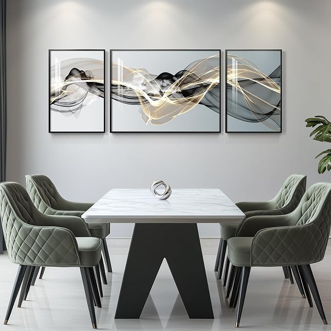 Large Framed Modern Luxury Abstract Wall Art - Image 4
