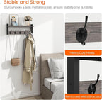 Homode Wall Hooks with Shelf, Coat Rack Wall Mount, Entryway Shelf with Hooks - Image 4