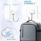 JINSHUNFA Adhesive Wall Hooks 13LB Heavy Duty No Drill Large Transparent - Image 5