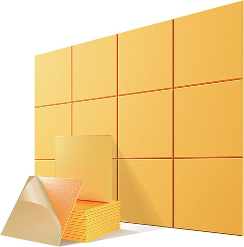 12 Pack Self-Adhesive Acoustic Panels, Soundproof Wall Panels by Lebenforce