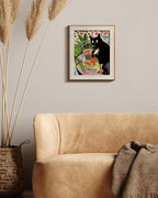 VIYYIEA Framed Wall Art for Living Room, Funny-【Fishing Cat】, 12L x 10W - Image 8