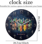Kitchen Wall Clock Battery Operated 12 Inches Round Decorative Clocks - Image 4