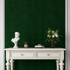 YENHOME 30"X118" Vintage Green Velvet Wallpaper Peel and Stick Dark Green - Image 7