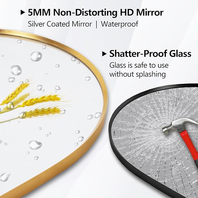 Oval Full Length Mirror, Ultra-Clear Explosion-Proof Dressing Mirror, Simple - Image 4