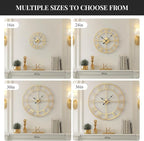 Cuspin Wall Clock Large Gold Clocks 20 Inch, Silent Non-Ticking - Image 7