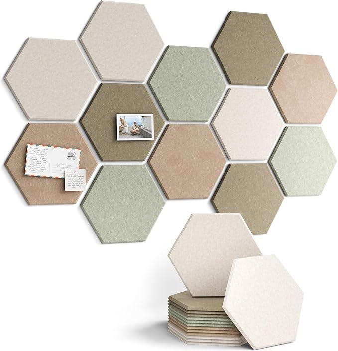 Fluxynara Hexagon Cork Board Alternative by FLUXYNARA