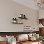 BGMG Wood Floating Shelves for Wall 24 inch Set of 2, Rustic Wooden Wall Mount - Image 6