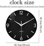 XFM Minimalist Wall Clocks Battery Operated 20 Inch Large Black Wall Clock - Image 7