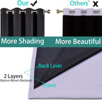 Yakamok 2 Thick Layers 100% Completely Blackout Window Curtains, Thermal - Image 5