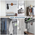TICONN Wall Mounted Coat Rack, Five Heavy Duty Tri Hooks All Metal Construction - Image 6