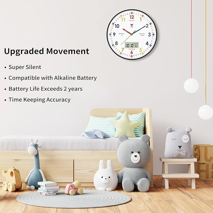 Foxtop Digital and Analog Learning Clock - Image 3