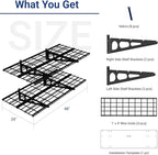 FLEXIMOUNTS 2-Pack 2x4ft 24-inch-by-48-inch Wall Shelf Garage Storage Rack Wall - Image 2