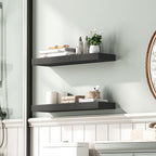 HOOBRO Floating Shelves for Wall, Wall Mounted Shelf Set of 2, 23.6" Hanging - Image 5