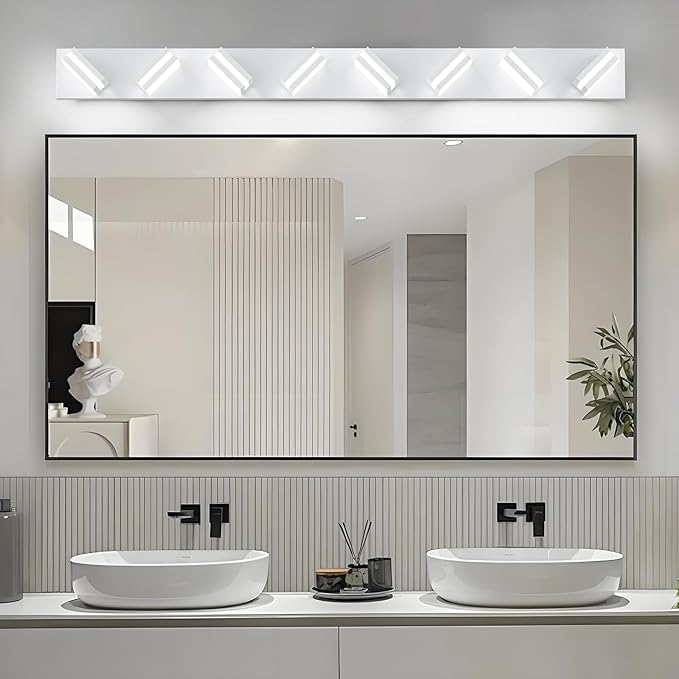 IZORRO LED Modern Bathroom Lights Fixtures, Matte White Acrylic Wall Lighting - Image 7