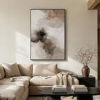 Extra Large Framed Neutral Abstract Wall Art - Image 3