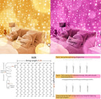suddus Color Changing Curtain Lights, 200 Led 6.5ft x 6.5ft Hanging String - Image 4