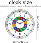 XFM Learning Clock for Kids Silent Non Ticking Battery Operated Colorful - Image 4