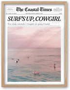 iHery Framed Trendy Coastal Cowgirl NewsPaper Wall Art Prints, New York News by iHery