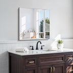 KOCUUY Silver Framed Mirror, HD Tempered Glass, Anti-Rust Frame, Modern Design - Image 8