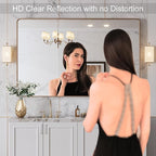LOAAO 48”X30” Gold Bathroom Mirror, Rounded Rectangle Gold Frame Mirror - Image 2