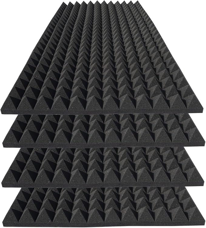 4 Pack Acoustic Foam, High Density Fire Resistant Soundproof Panels by Unknown