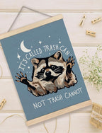 Foritho Funny Motivational Raccoon Meme Poster Wall Art Framed - Image 5