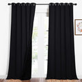 NICETOWN Cold Blocking 100% Blackout Curtains, Durable Black Lined Blackout by NICETOWN