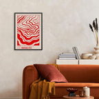 Medpol Retro Red Abstract Eye Canvas Wall Art Vintage Hippie Trippy Poster - Image 7