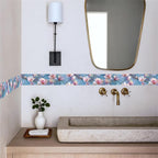 Magnolia Flower Wallpaper Border 196x4 Inch Peel and Stick Wall Border Pink - Image 3
