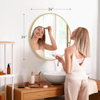 Sweetcrispy 24 Inch Round Wall Mirror - Image 3