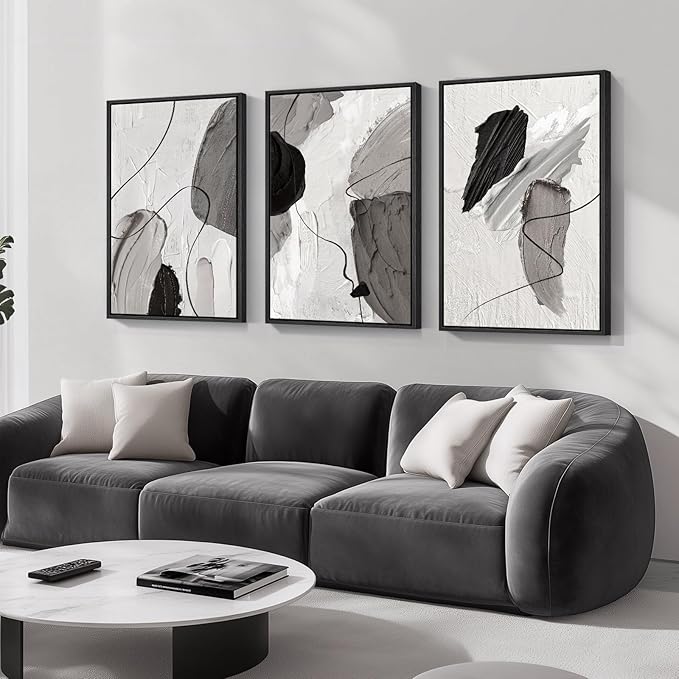 Large Framed Modern Abstract Wall Art - Image 2
