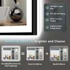 36x36 Black Framed LED Bathroom Mirror - Image 4